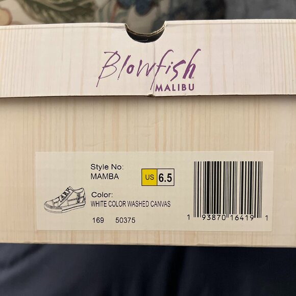 Women's Blowfish Malibu Mamba Wedge Sneaker in White - Picture 6 of 6